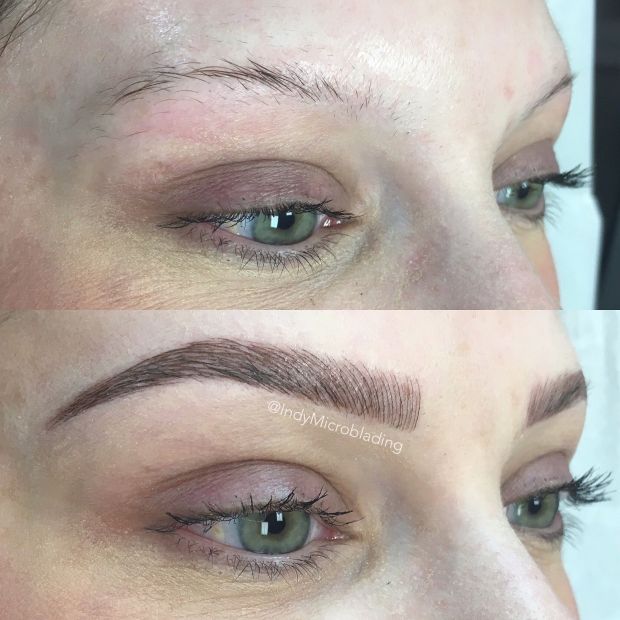 Microblading eyebrows