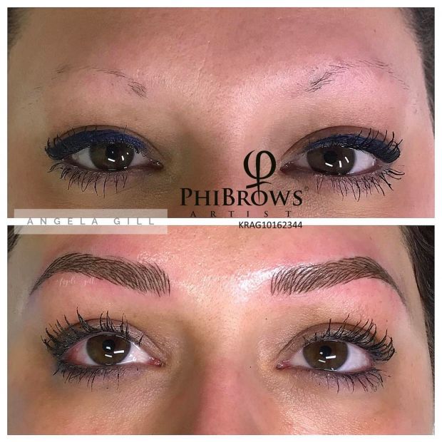 Microblading eyebrows