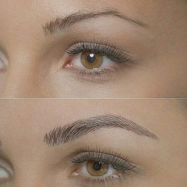 Microblading eyebrows