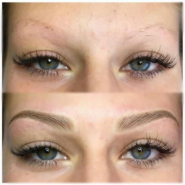 Microblading eyebrows
